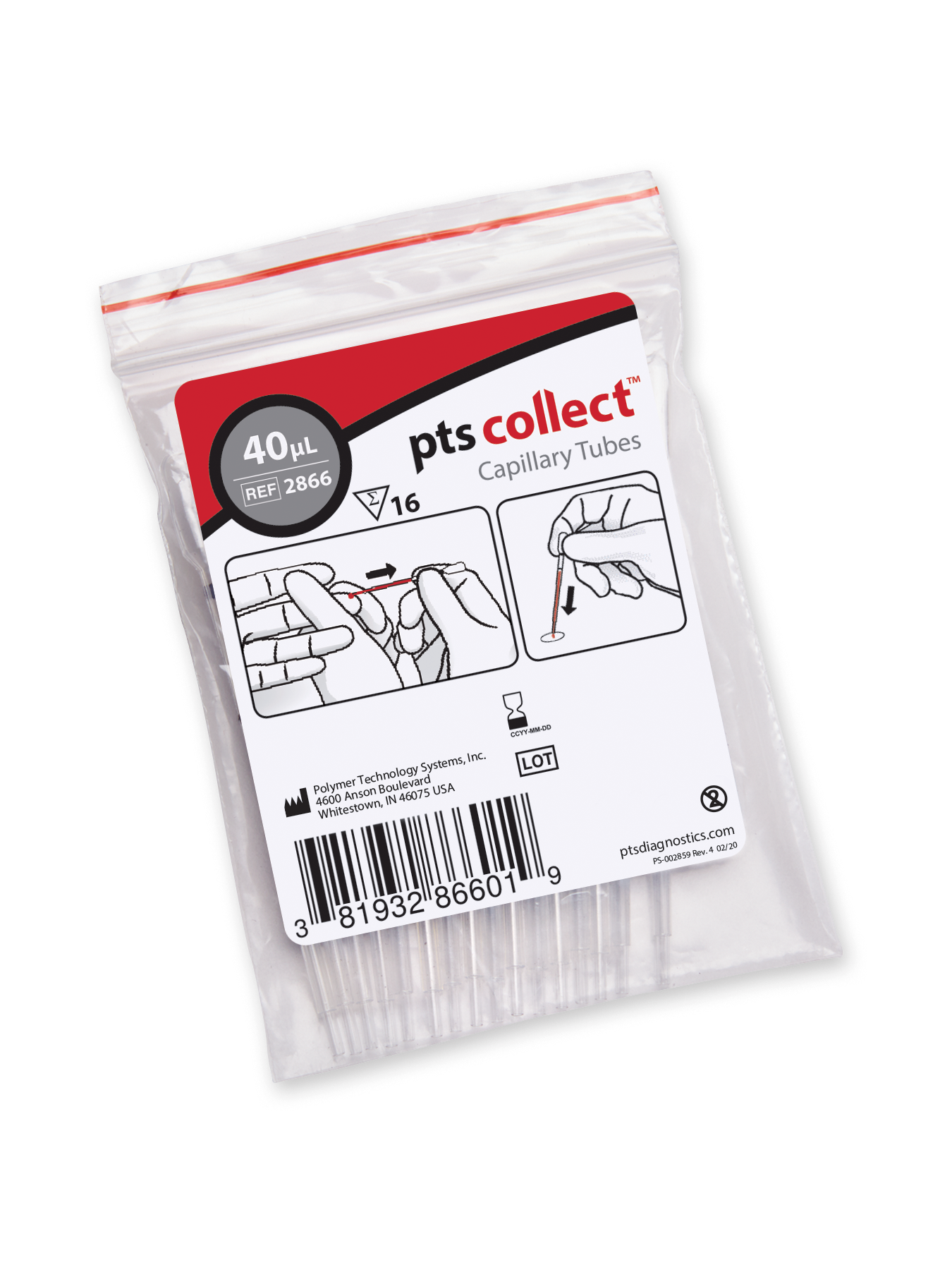 PTS 40μL Capillary Tubes